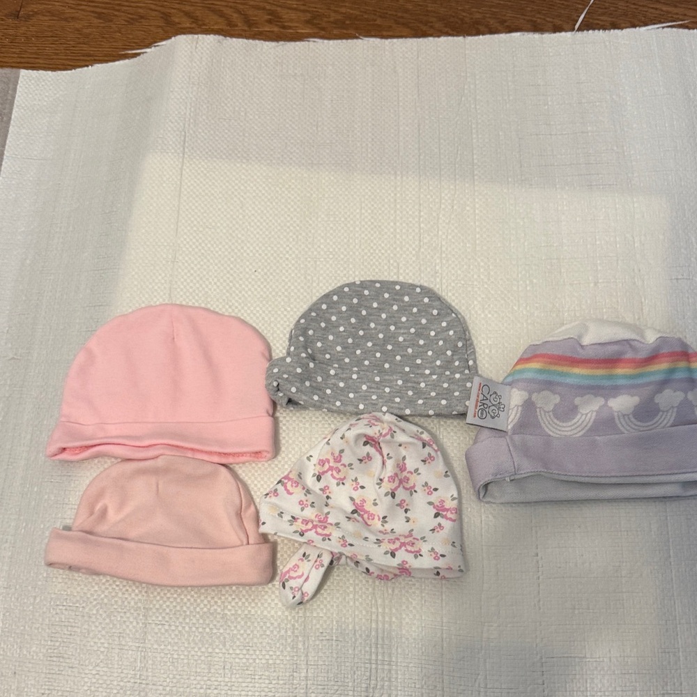 Charming Kids Hat Collection - Pink, Gray, and Multicolor